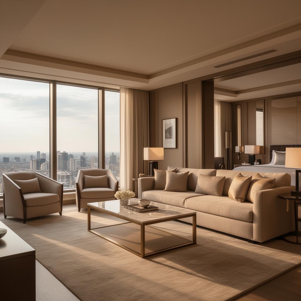 Elegantan apartman condo hotela s pogledom na grad